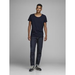 JACK&JONES - Maat S - JJEBAS TEE SS U-NECK NOOS Heren T-shirt