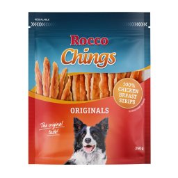 12x250g Chings Kipfilet in Repen Mega- Rocco Hondensnacks