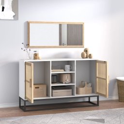 vidaXL Dressoir 105x30x65 cm bewerkt hout wit