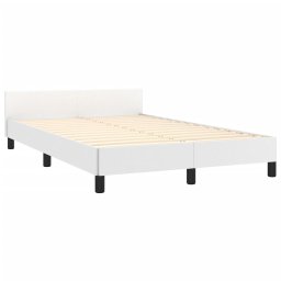 vidaXL Bedframe zonder matras 120x190 cm kunstleer wit