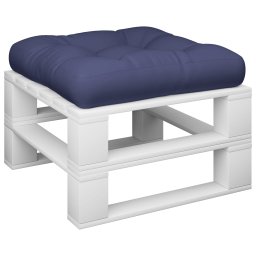vidaXL Palletkussen 60x60x12 cm stof marineblauw