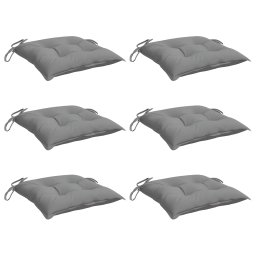 vidaXL Stoelkussens 6 st 50x50x7 cm oxford stof grijs