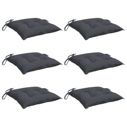 vidaXL Stoelkussens 6 st 50x50x7 cm oxford stof antracietkleurig