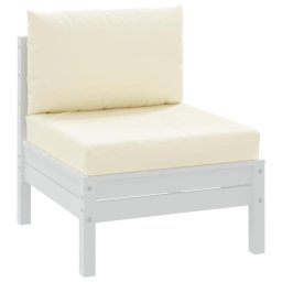 vidaXL Palletkussens 2 st oxford stof crèmewit