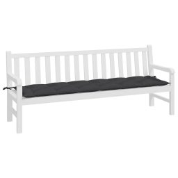 vidaXL Tuinbankkussen 200x50x7 cm stof zwart
