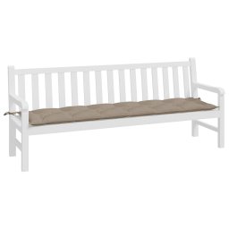 vidaXL Tuinbankkussen 200x50x7 cm oxford stof taupe