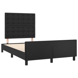 vidaXL Bedframe zonder matras 120x190 cm kunstleer zwart