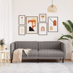 vidaXL Driezitsbank stof taupe