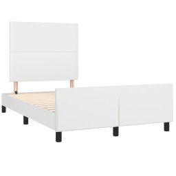 vidaXL Bedframe zonder matras 120x190 cm kunstleer wit