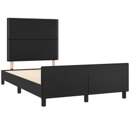 vidaXL Bedframe zonder matras 120x190 cm kunstleer zwart
