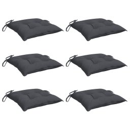 vidaXL Stoelkussens 6 st 40x40x7 cm oxford stof antracietkleurig