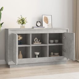 vidaXL Dressoir 102x35x60 cm bewerkt hout betongrijs