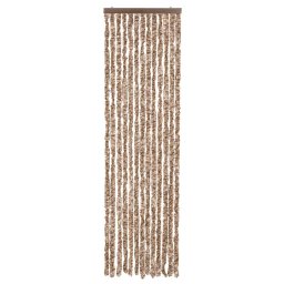 vidaXL Vliegengordijn 56x185 cm chenille beige en donkerbruin