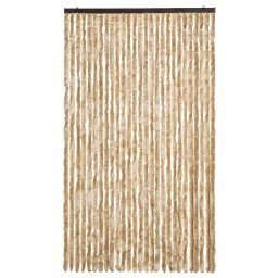vidaXL Vliegengordijn 118x220 cm chenille beige