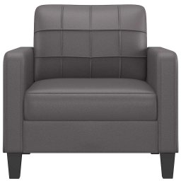 vidaXL Fauteuil 60 cm kunstleer grijs