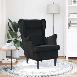 vidaXL Fauteuil fluweel zwart