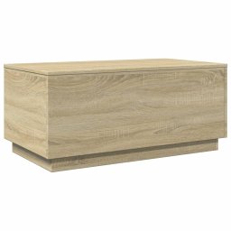 vidaXL Salontafel met LED-verlichting 90x50x40 cm sonoma eikenkleurig