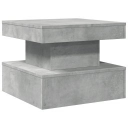 vidaXL Salontafel met LED-verlichting 50x50x40 cm betongrijs