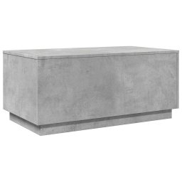 vidaXL Salontafel met LED-verlichting 90x50x40 cm betongrijs