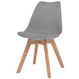 vidaXL Eetkamerstoelen 6 st kunststof grijs