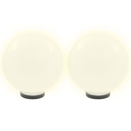 vidaXL LED-bollampen 2 st rond 30 cm PMMA