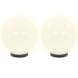 vidaXL LED-bollampen 2 st rond 20 cm PMMA