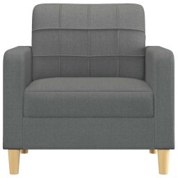 vidaXL Fauteuil 60 cm stof donkergrijs