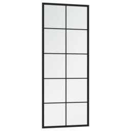 vidaXL Wandspiegels 2 st 100x40 cm metaal zwart