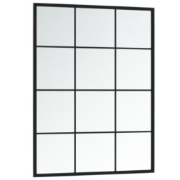 vidaXL Wandspiegels 3 st 80x60 cm metaal zwart