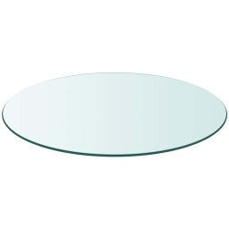 vidaXL Tafelblad van gehard glas 600 mm rond