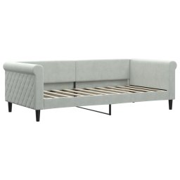 vidaXL Slaapbank met matras 90x190 cm fluweel lichtgrijs