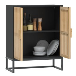 vidaXL Dressoir 60x30x75 cm bewerkt hout zwart