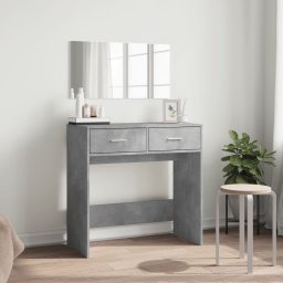 vidaXL Kaptafel met spiegel 80x39x80 cm betongrijs