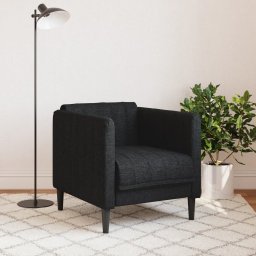 vidaXL Fauteuil stof zwart