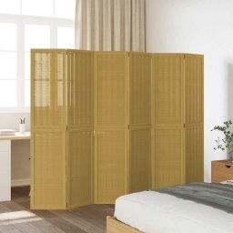 vidaXL Kamerscherm met 6 panelen massief paulowniahout bruin