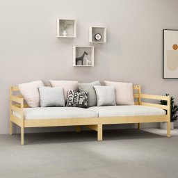 vidaXL Slaapbank met matras massief grenenhout 90x200 cm