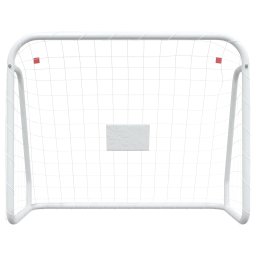 vidaXL Voetbaldoel met net 125x96x60 cm staal en polyester wit