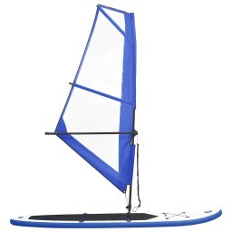 vidaXL Stand-up paddleboard opblaasbaar met zeilset blauw en wit