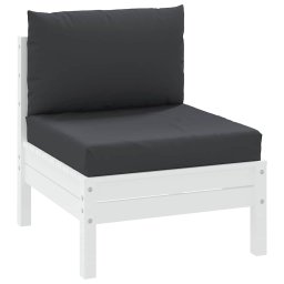 vidaXL Palletkussens 2 st stof zwart