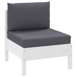 vidaXL Palletkussens 2 st stof antraciet