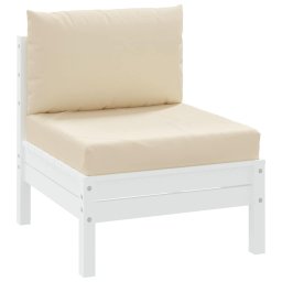 vidaXL Palletkussens 2 st stof beige