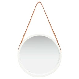 vidaXL Wandspiegel met band 40 cm wit