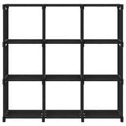 vidaXL Kast met 9 vakken 103x30x107,5 cm stof zwart