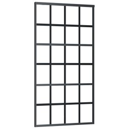 vidaXL Schuifdeur met beslag 102x205 cm aluminium en ESG-glas