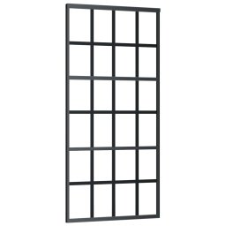 vidaXL Schuifdeur met beslag 90x205 cm aluminium en ESG-glas