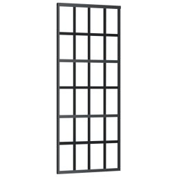 vidaXL Schuifdeur met beslag 76x205 cm aluminium en ESG-glas