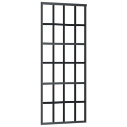 vidaXL Schuifdeur met beslag 76x205 cm aluminium en ESG-glas