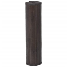 vidaXL Vloerkleed rechthoekig 80x500 cm bamboe donkerbruin