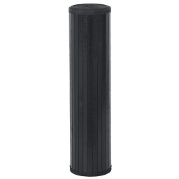 vidaXL Vloerkleed rechthoekig 80x1000 cm bamboe zwart