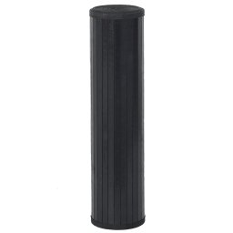 vidaXL Vloerkleed rechthoekig 70x1000 cm bamboe zwart